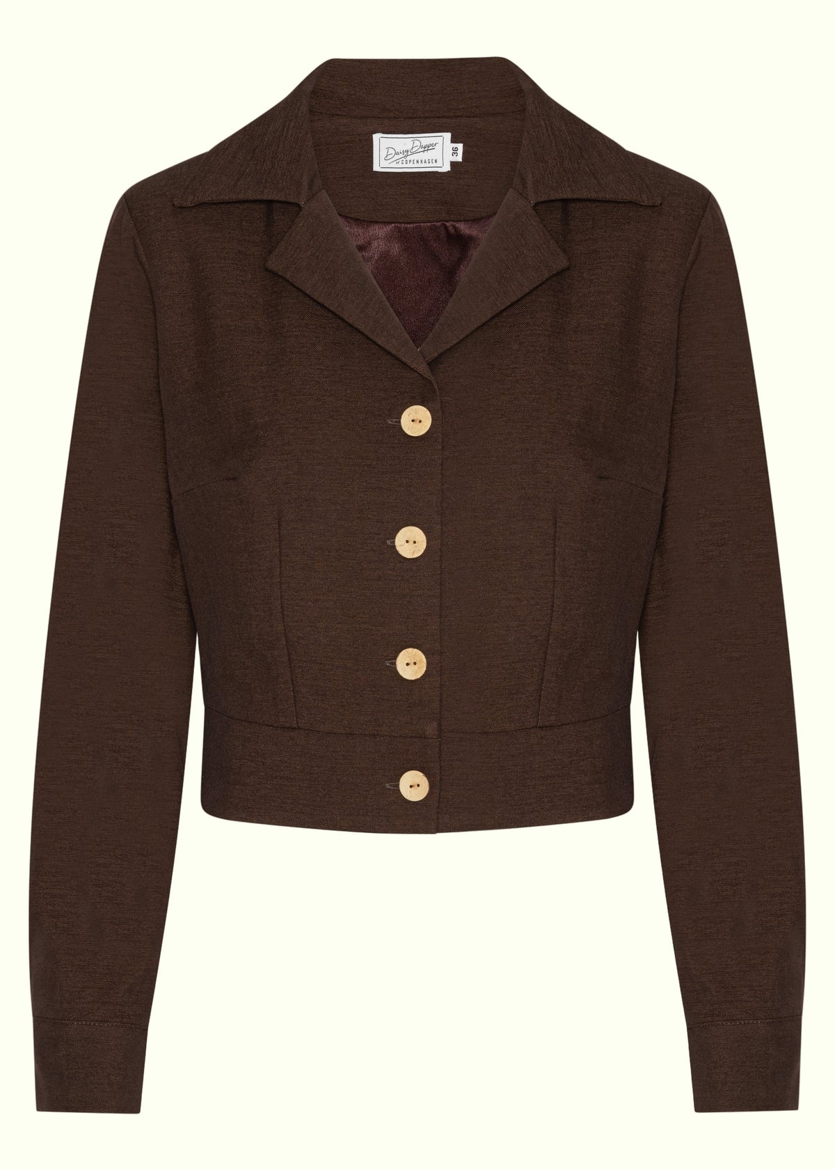 1940'er stils jakke i brun bluse Daisy Dapper