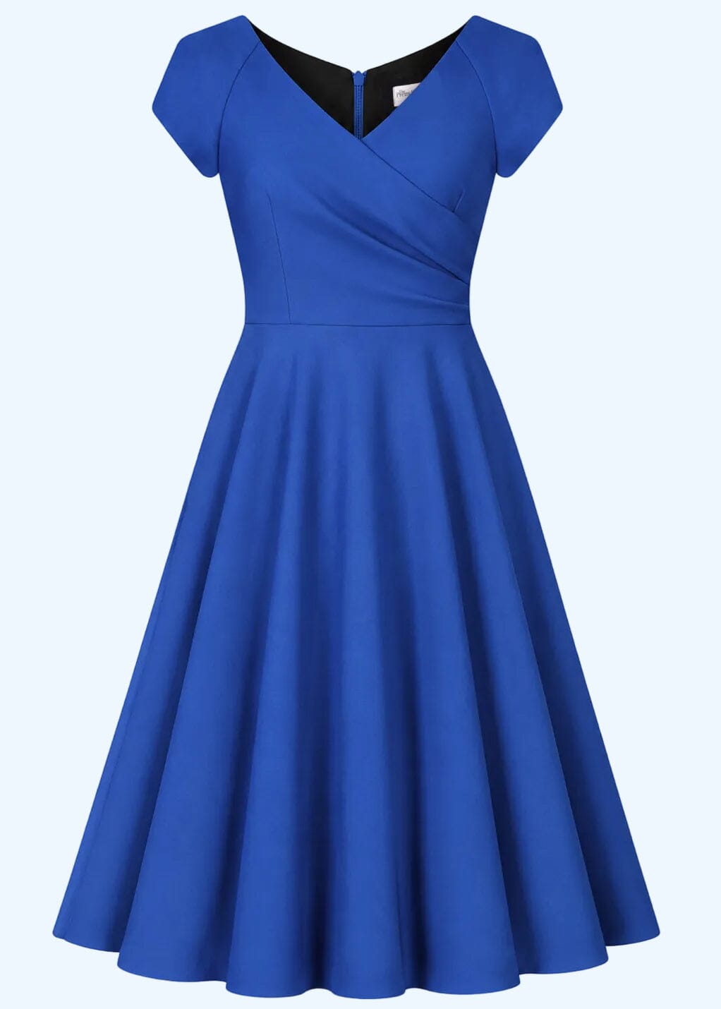 1950'er Hourglass swing kjole - koboltblå swing kjole Pretty Dress Company