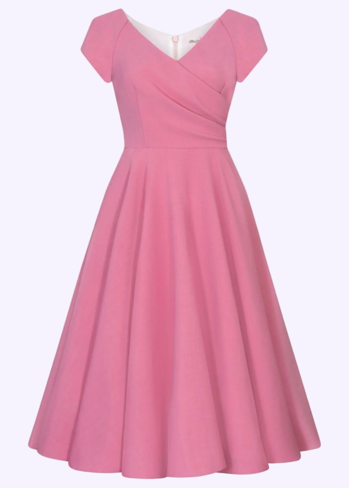1950'er Hourglass swingkjole i rose pink swing kjole Pretty Dress Company