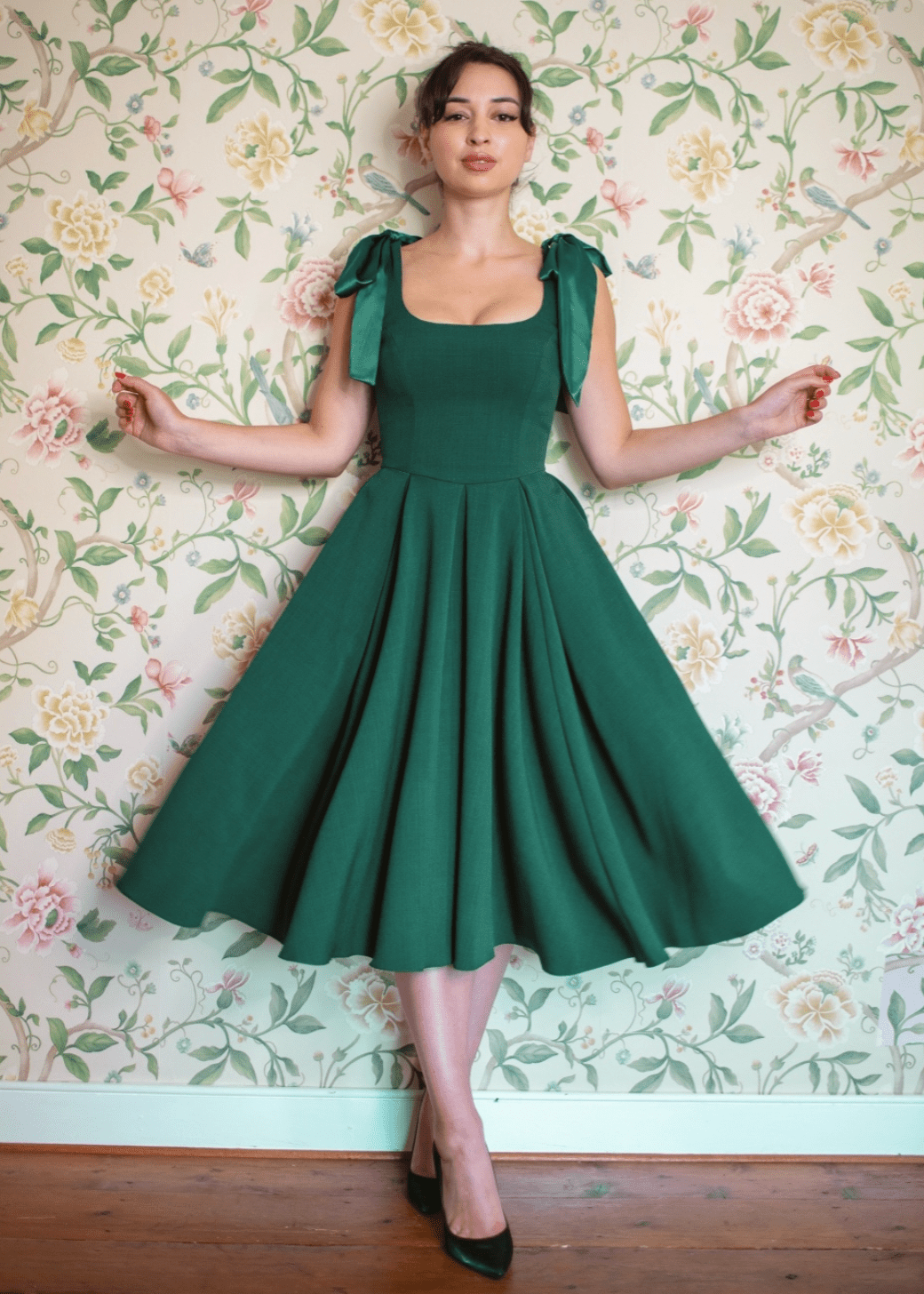 1950'er Josephine swing kjole - grøn swing kjole Pretty Dress Company