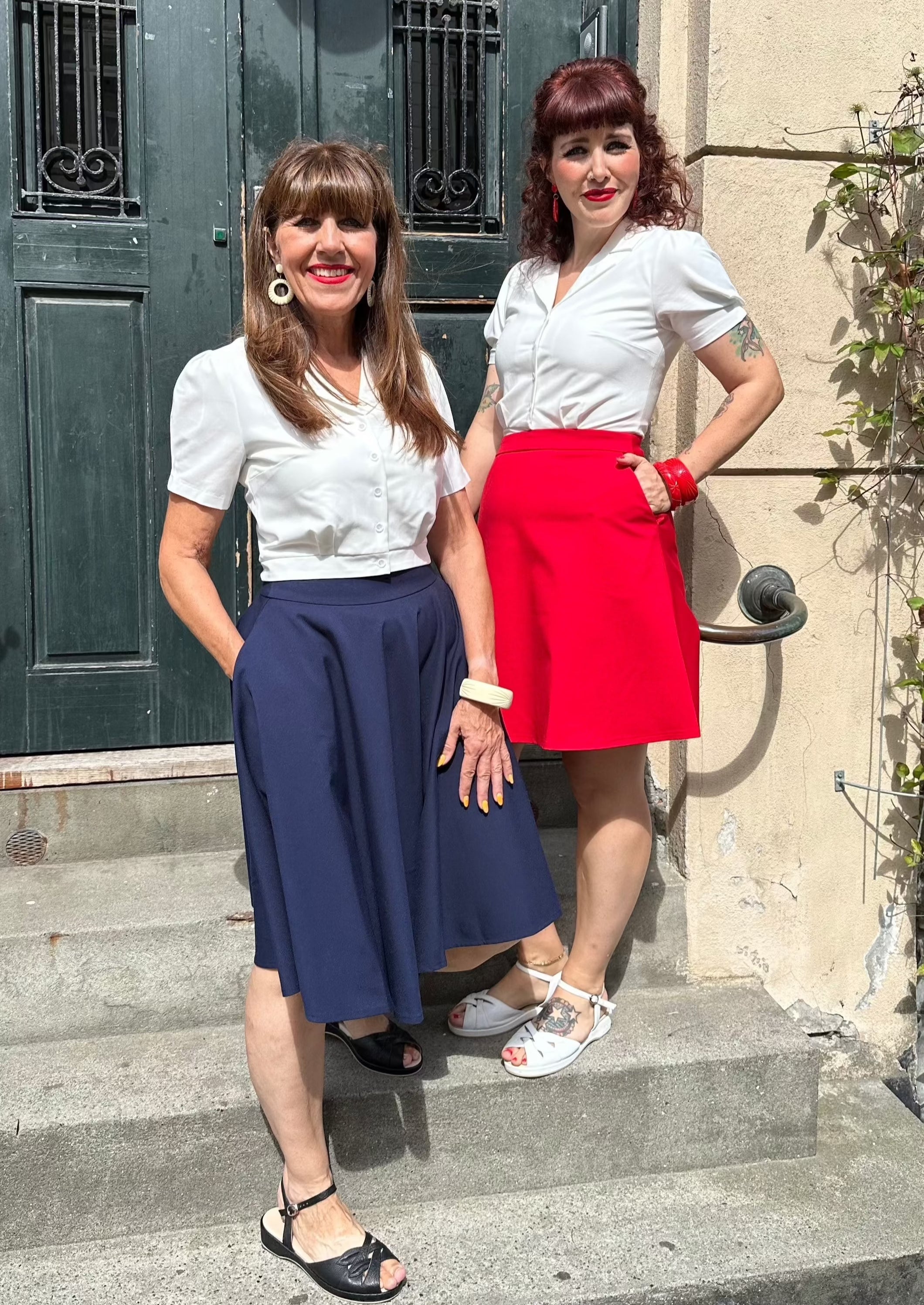 A-line nederdel i rød Nederdel Daisy Dapper