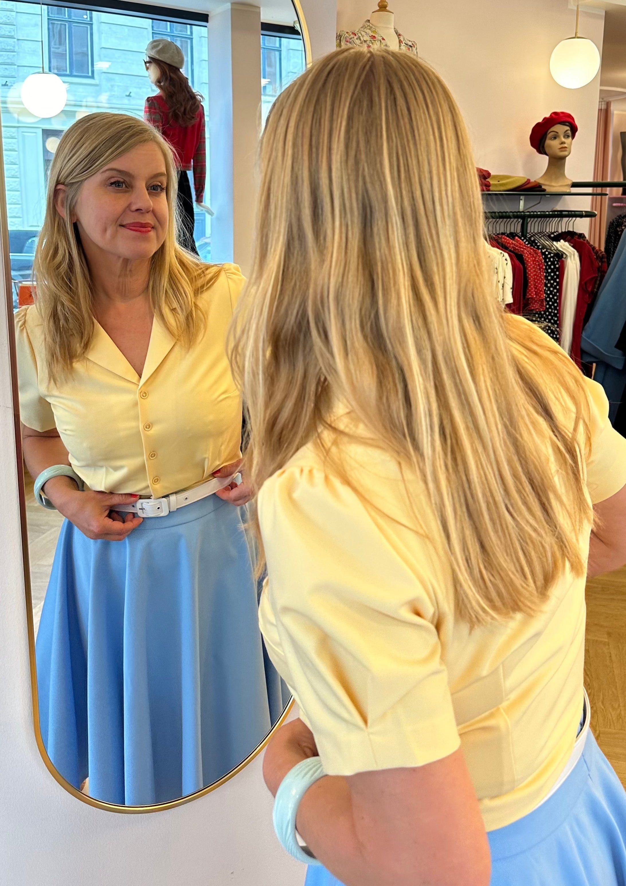 Bælte til retro kjoler i hvid Accessories Daisy Dapper