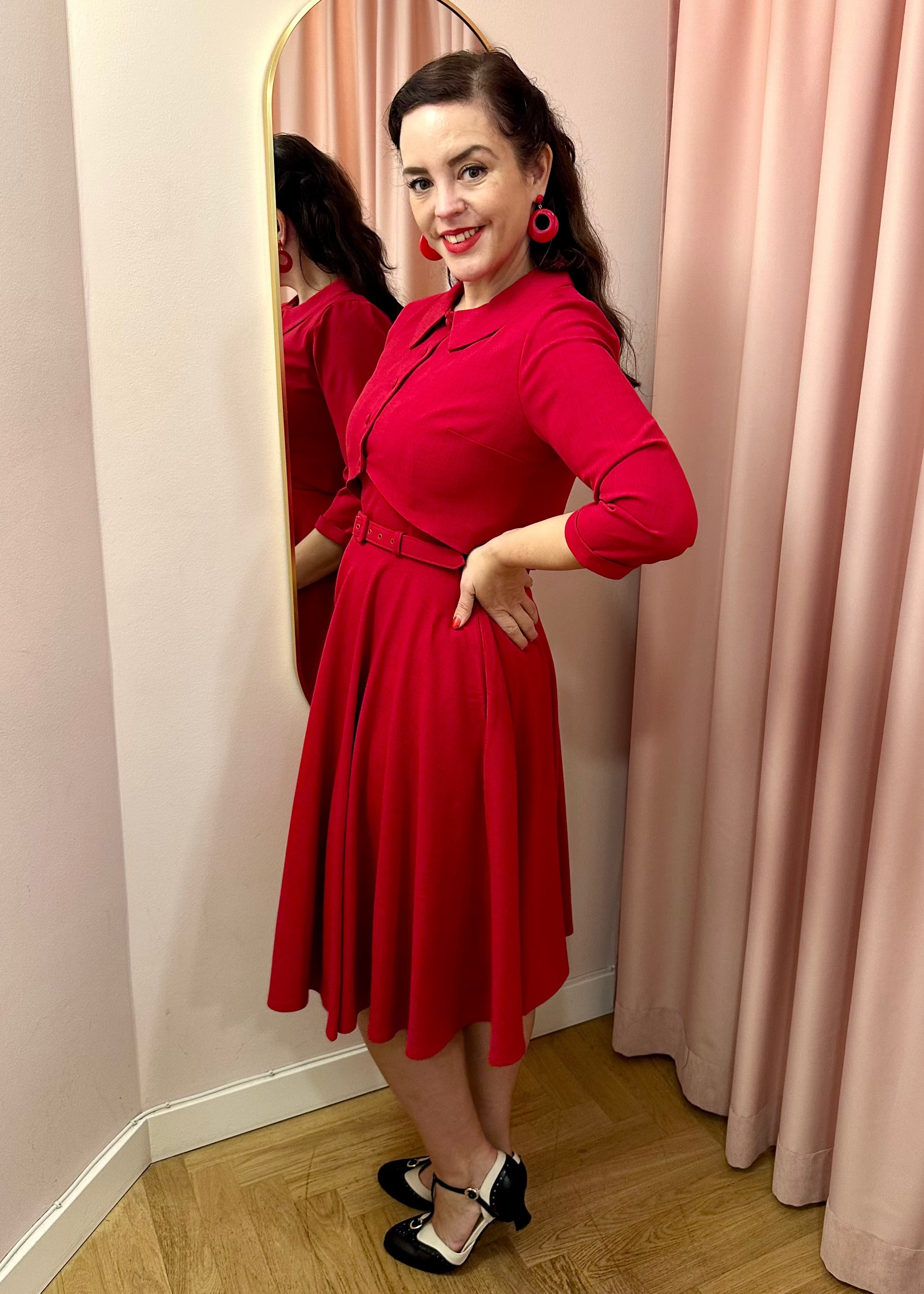 Bolero jakke - rød linen jakke Daisy Dapper
