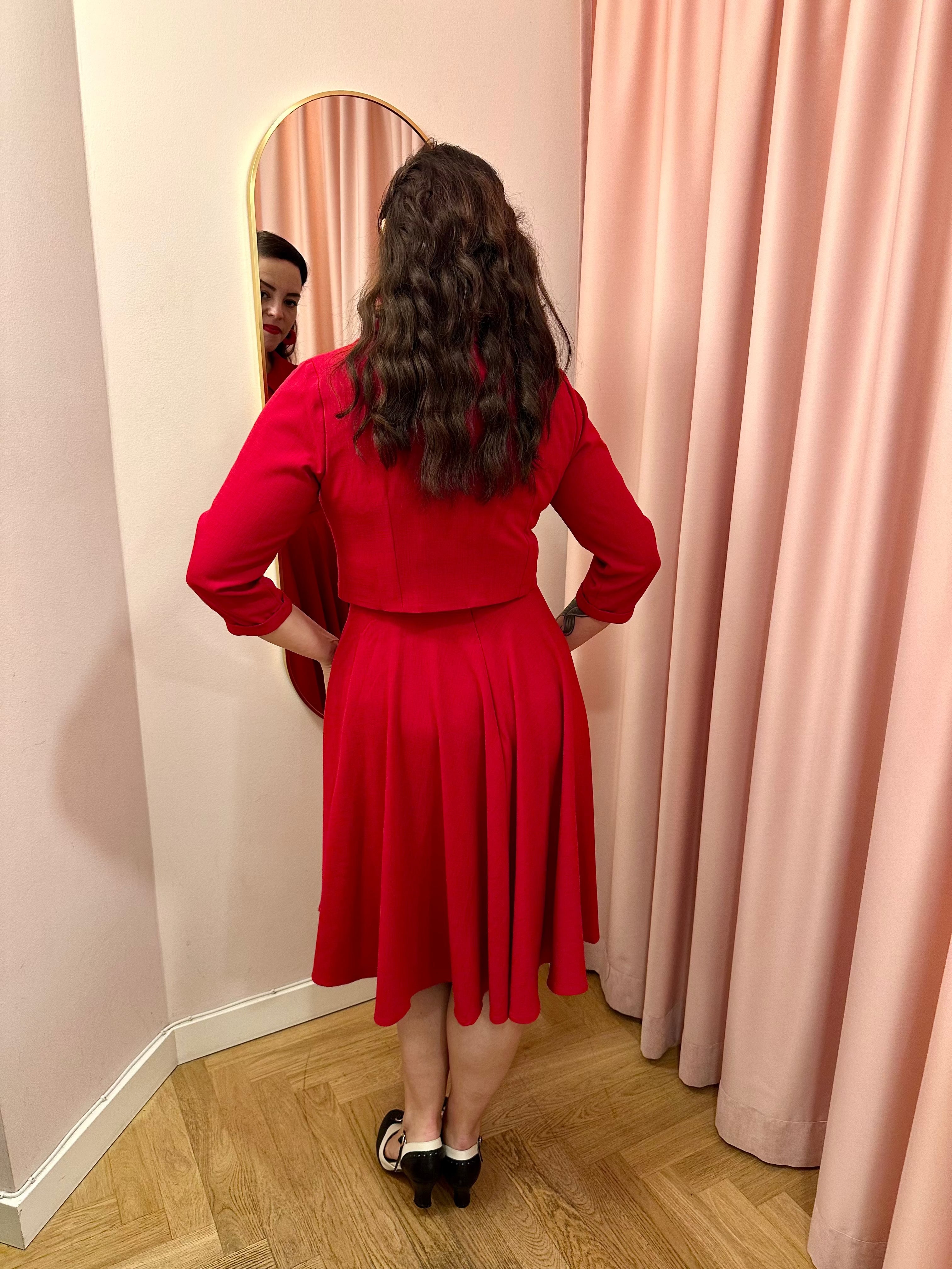 Bolero jakke - rød linen jakke Daisy Dapper