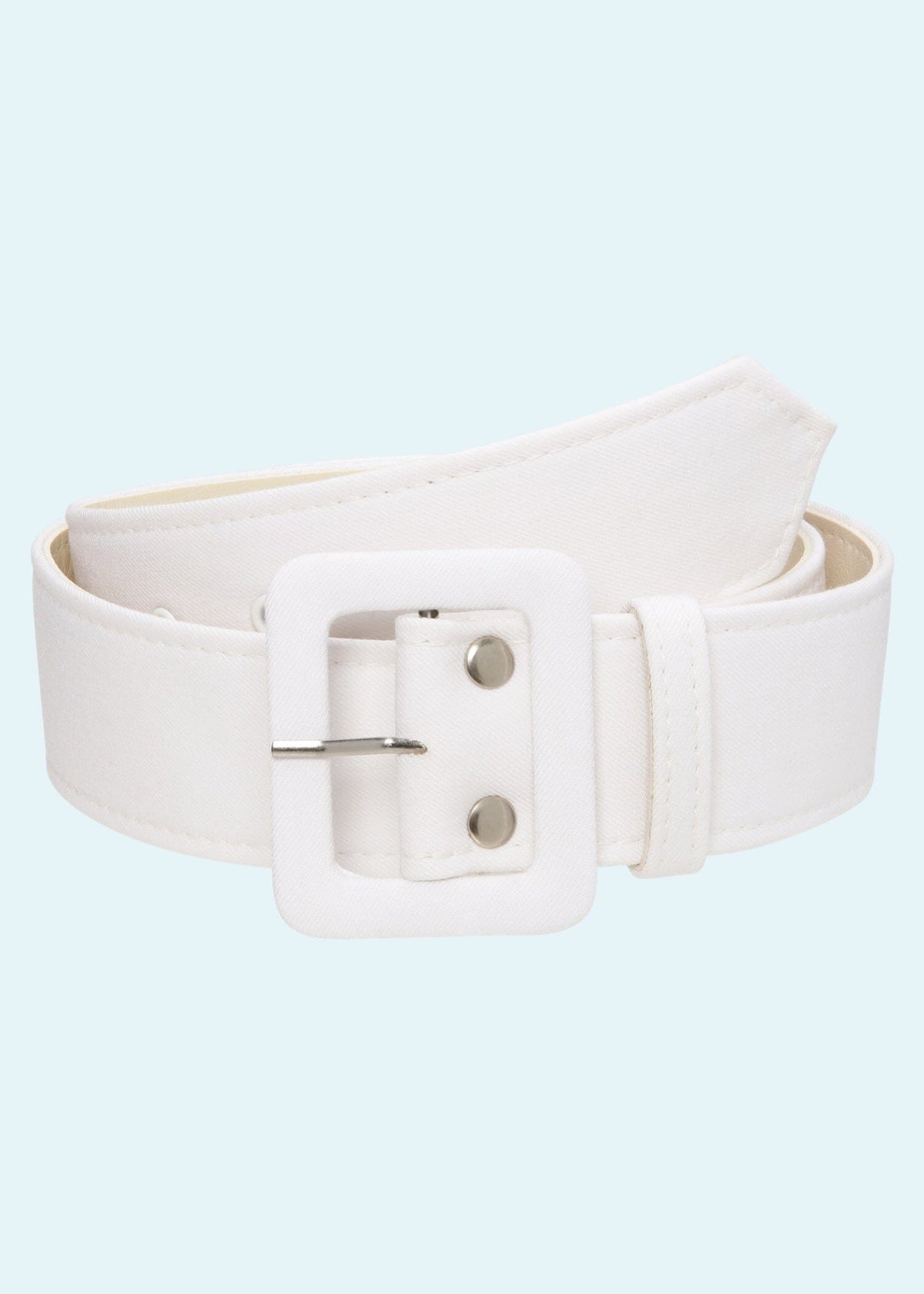 Bredt bælte i hvid Accessories Daisy Dapper