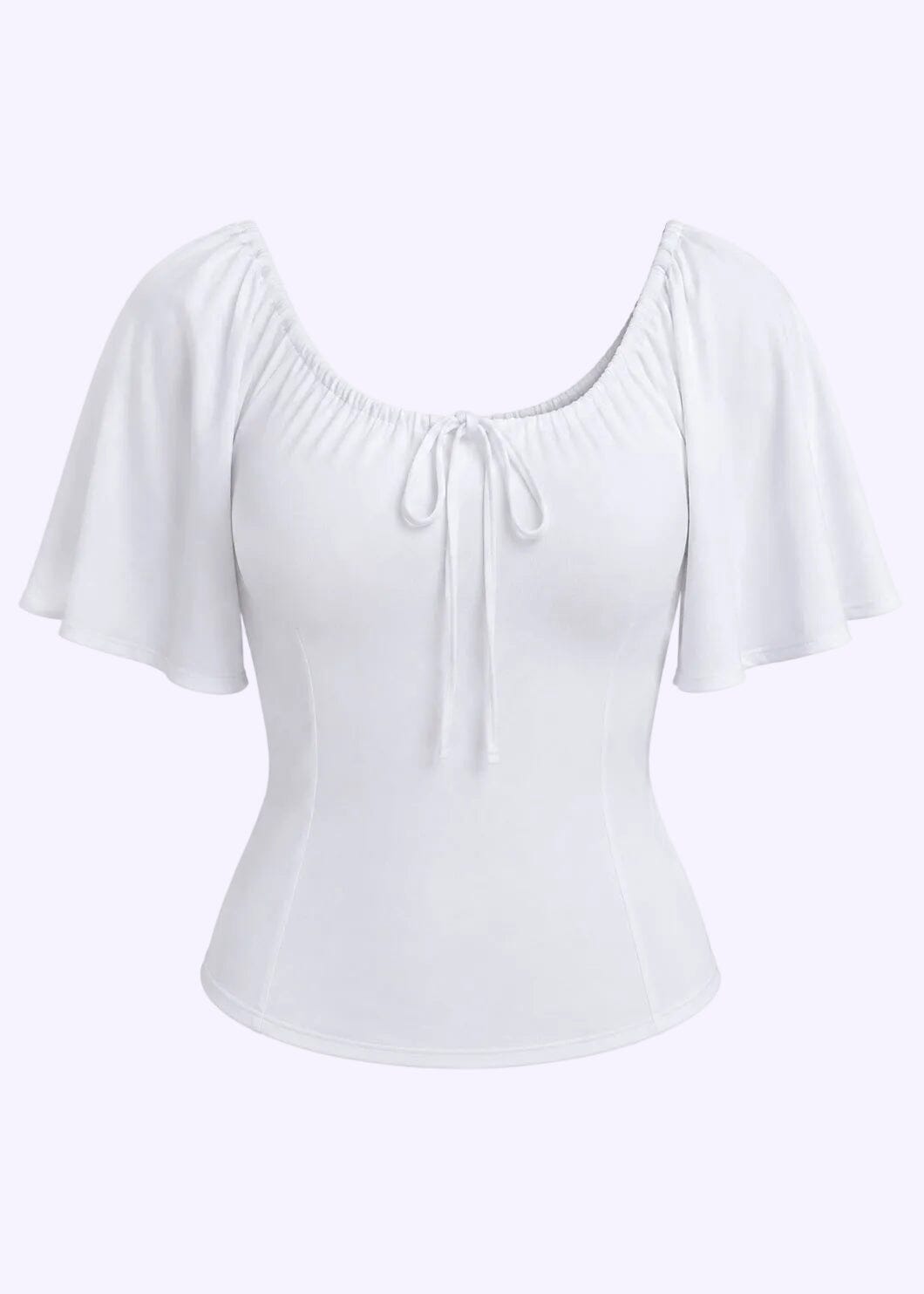 Butterfly top - hvid jersey top Daisy Dapper