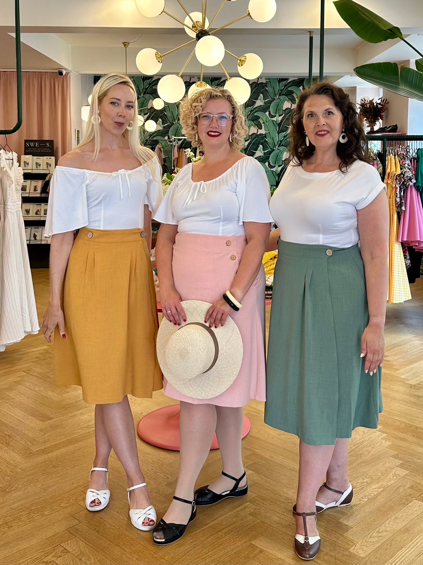 Butterfly top i råhvid jersey top Daisy Dapper