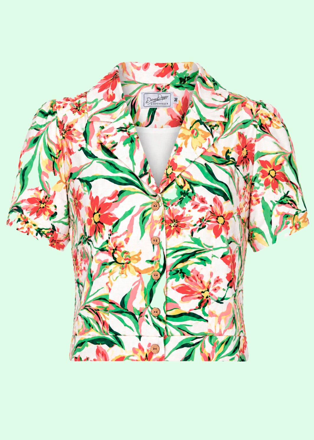 Daisy kortærmet skjorte - multi floral Kortærmet skjorte Daisy Dapper