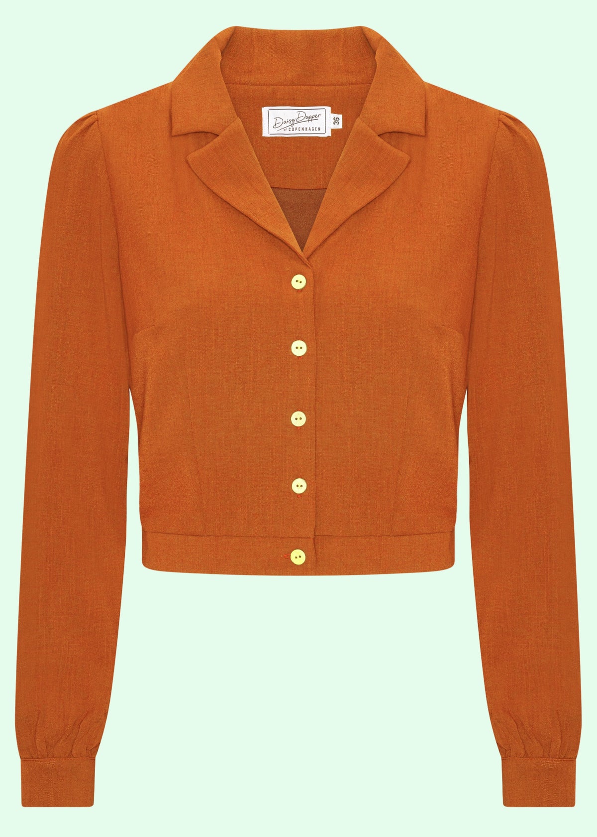 Daisy langærmet skjorte i brændt orange langærmet skjorte Daisy Dapper