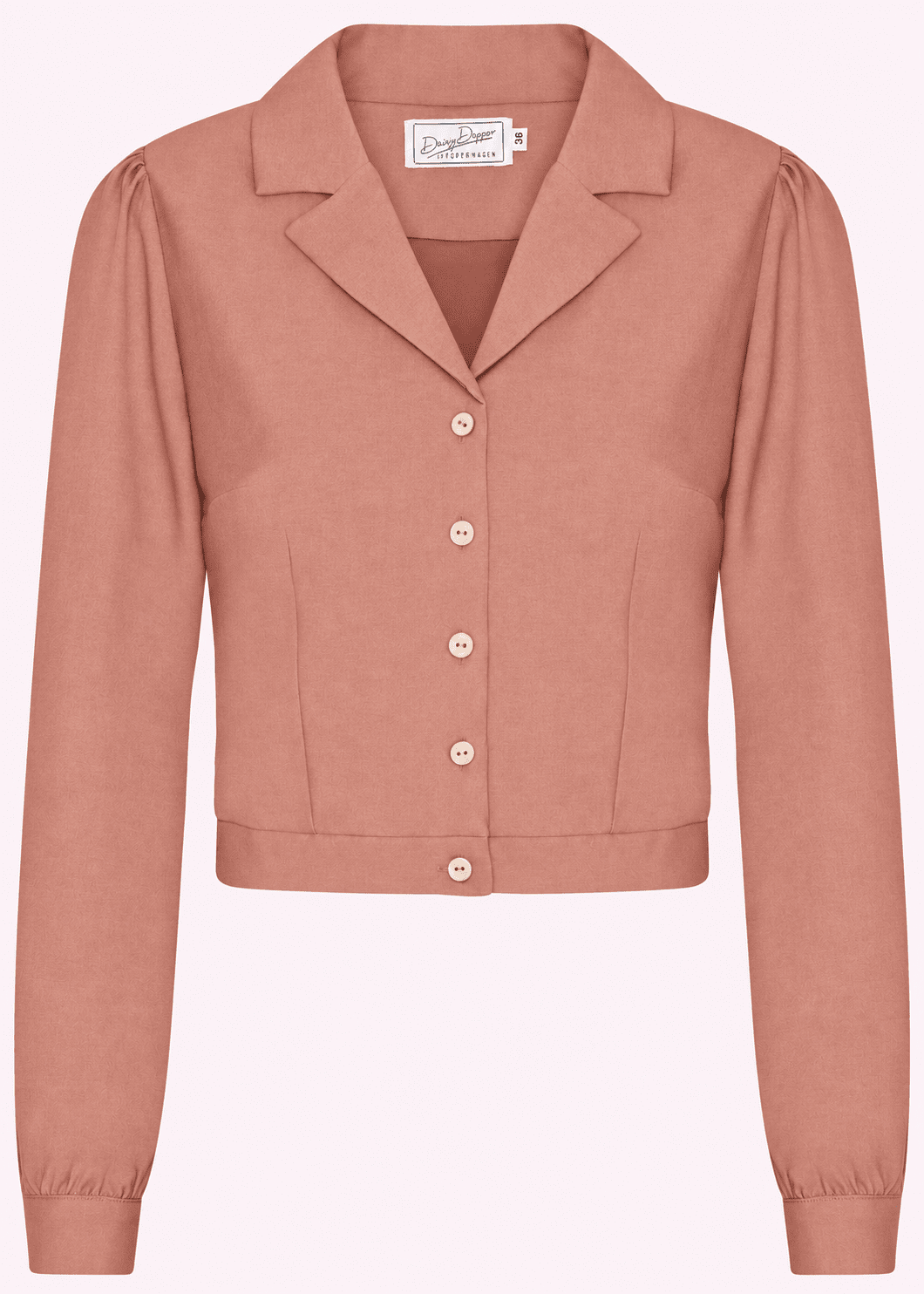 Daisy langærmet skjorte - rose linen look langærmet skjorte Daisy Dapper