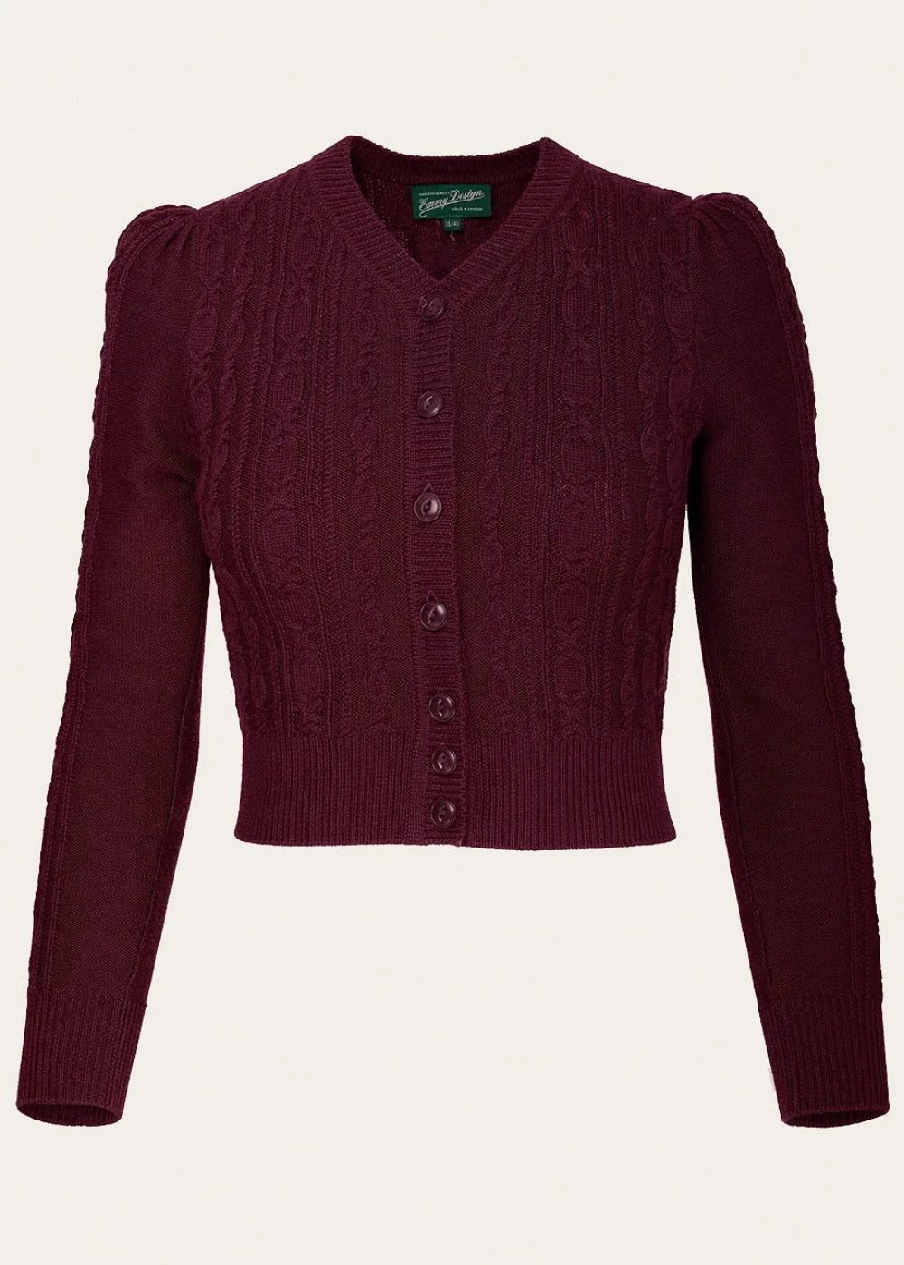 Ice Skater Cardigan - Black Cherry cardigan Emmy Design