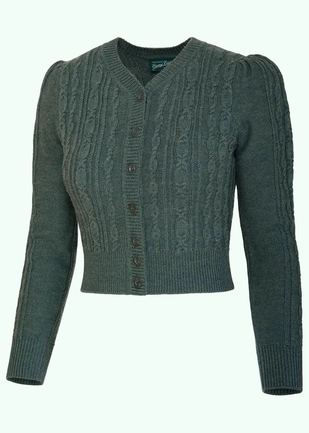 Ice Skater Cardigan - Sea Green cardigan Emmy Design