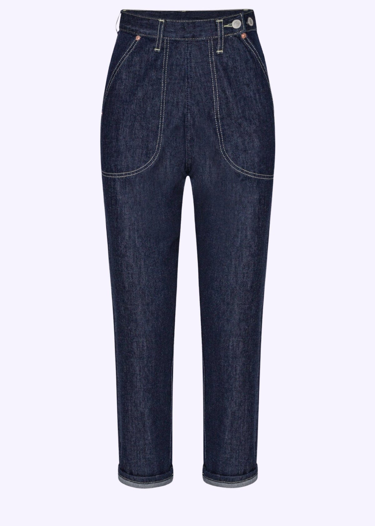 Jeanies Pedal-Pusher jeans i højtaljet 50'er look tøj Freddies Of Pinewood