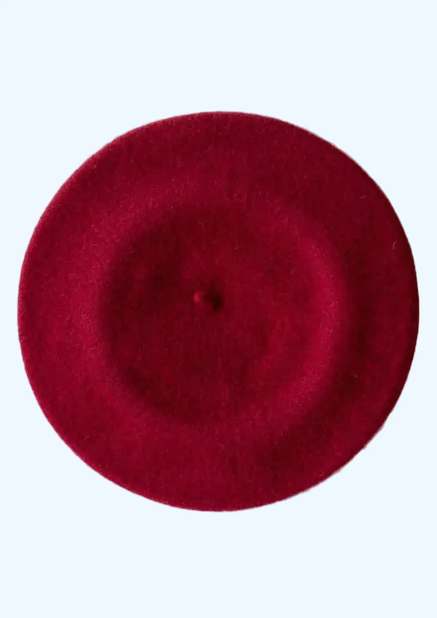 Klassisk rød baret i uld Accessories Diefenthal