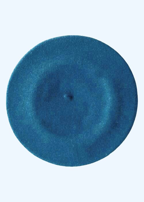 Klassisk teal farvet baret i uld Accessories Diefenthal
