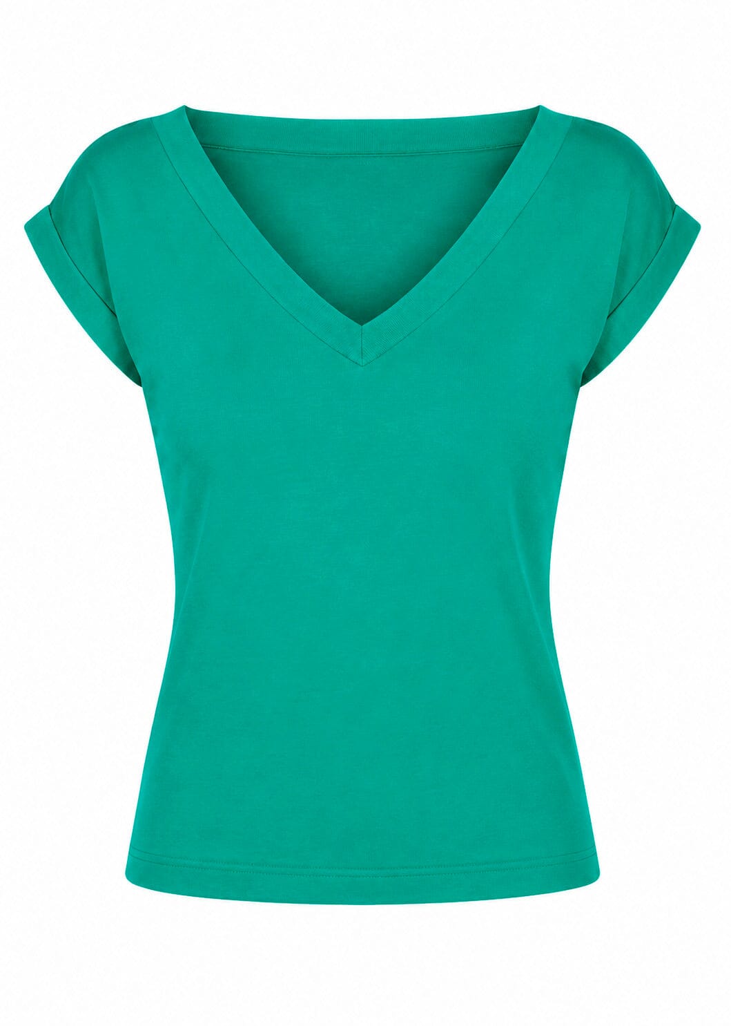 Kortærmet vendbar boatneck top - grøn jersey top Daisy Dapper