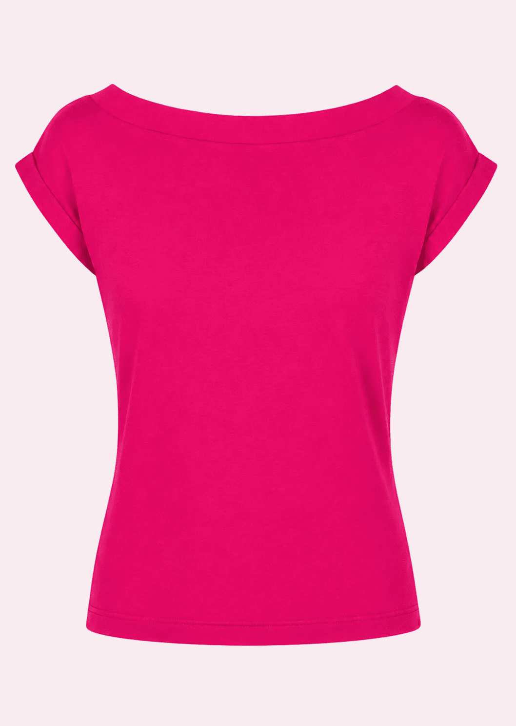 Kortærmet vendbar boatneck top - pink jersey top Daisy Dapper