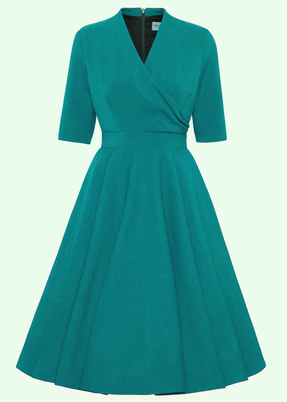 Leyla swing kjole med 3/4 ærmer - jade swing kjole Pretty Dress Company