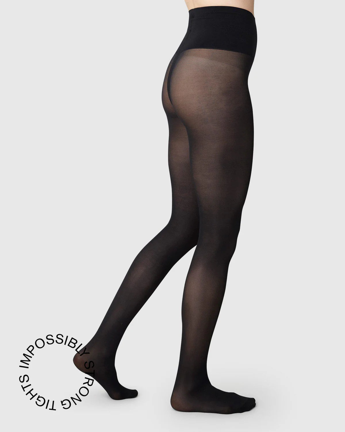 Lois strømpebukser i sort 40 denier (rive resistant) toej Swedish Stockings