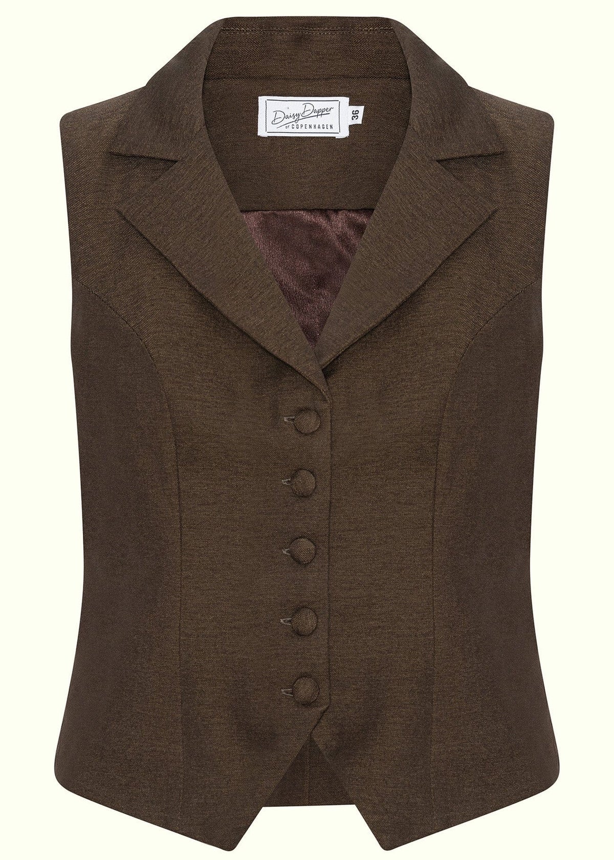 Marlene vest i mørkebrun vest Daisy Dapper