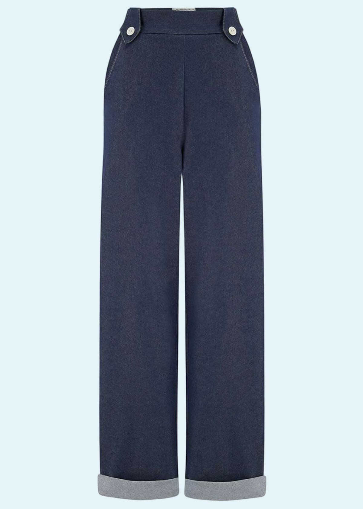 Monroe højtaljede denim bukser i navy bukser Weekend Doll