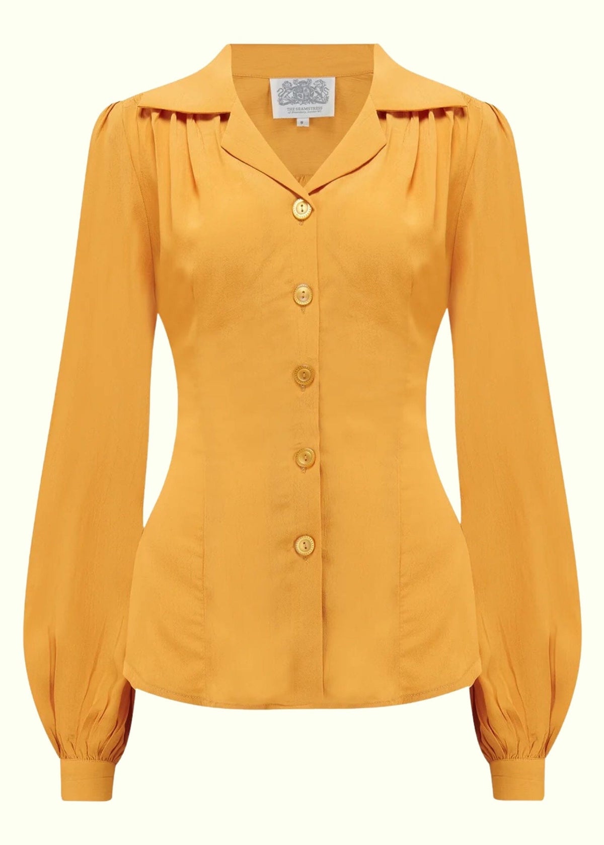 Poppy Skjortebluse i mustard toej Seamstress Of Bloomsbury