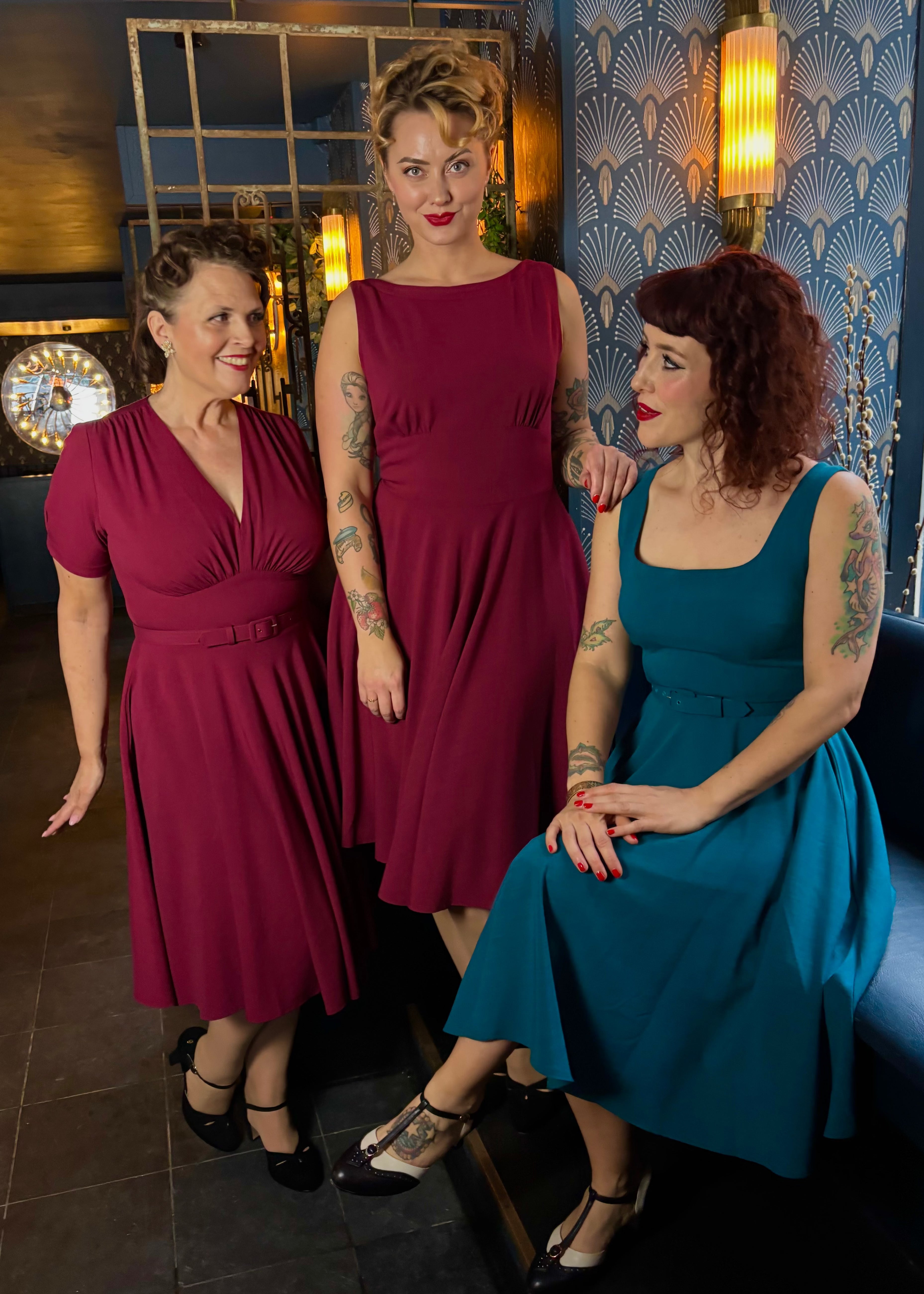 Ruby swingkjole i magenta Daisy Dapper