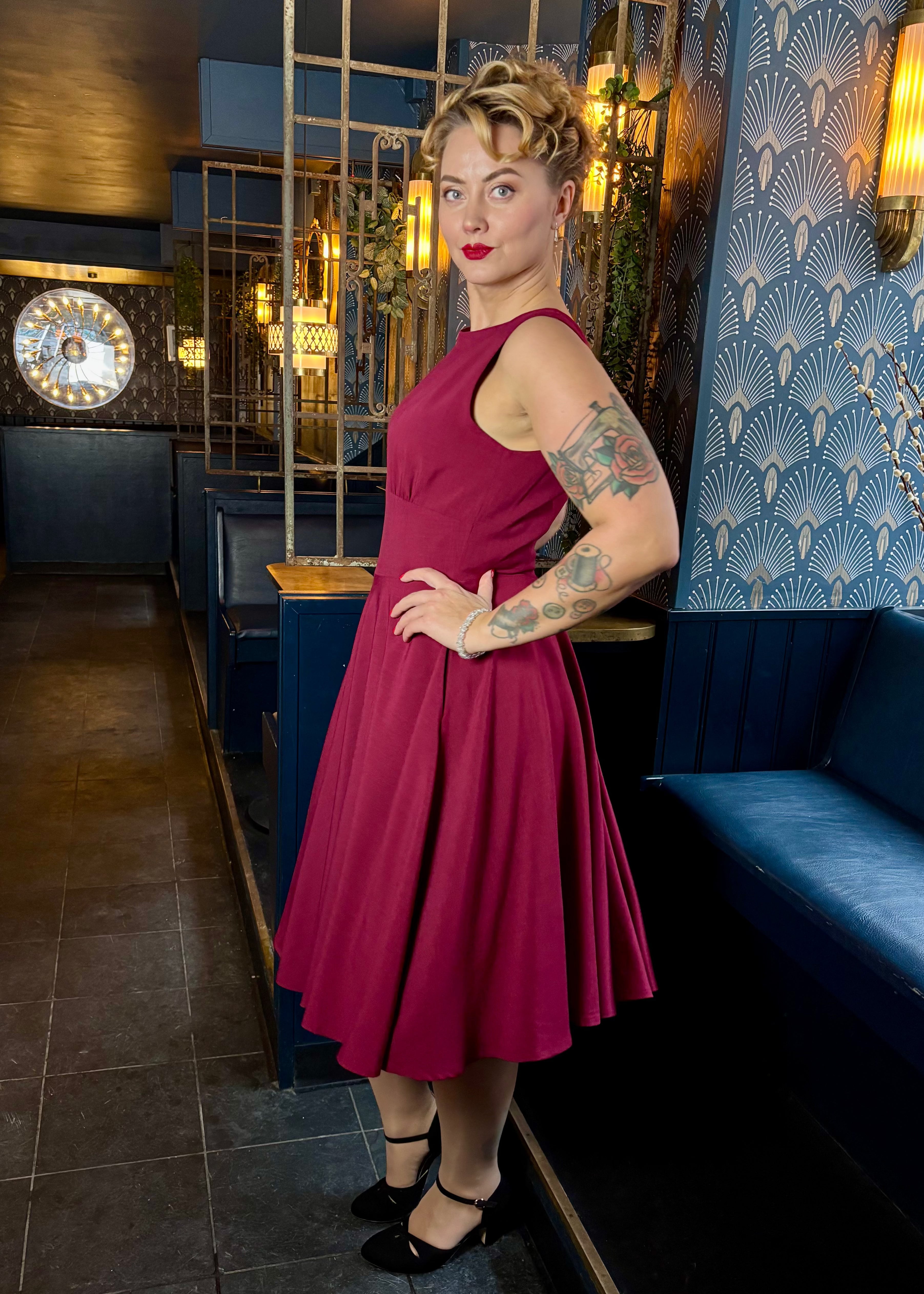 Ruby swingkjole i magenta Daisy Dapper