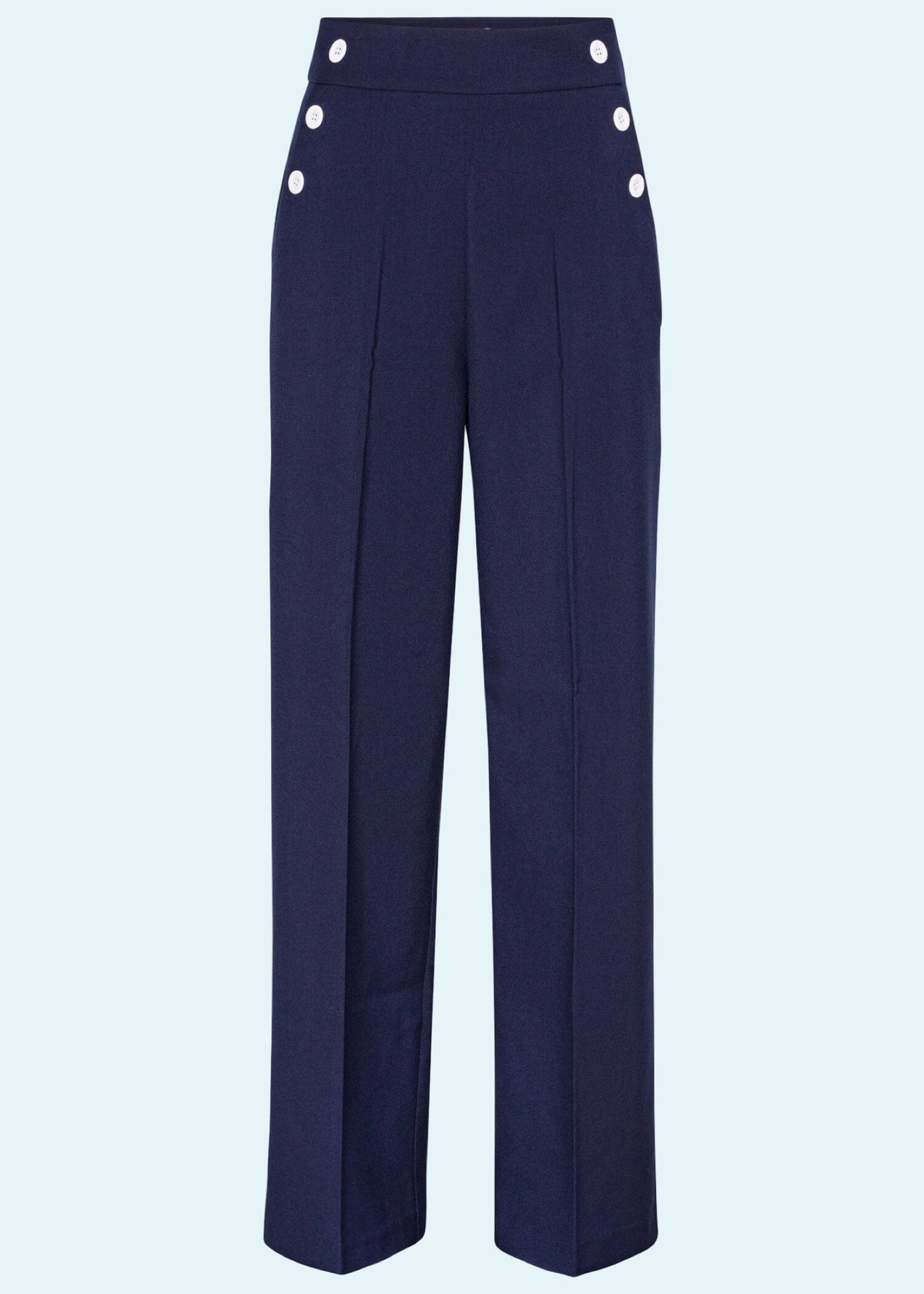 Sally højtaljede sailor bukser i navy blå bukser Daisy Dapper