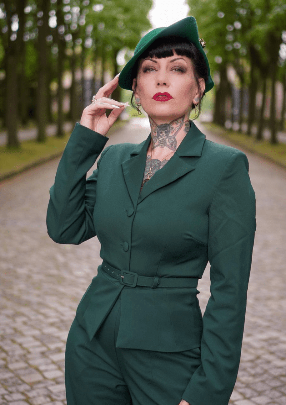 Siri taljeret blazer i grøn jakke Daisy Dapper
