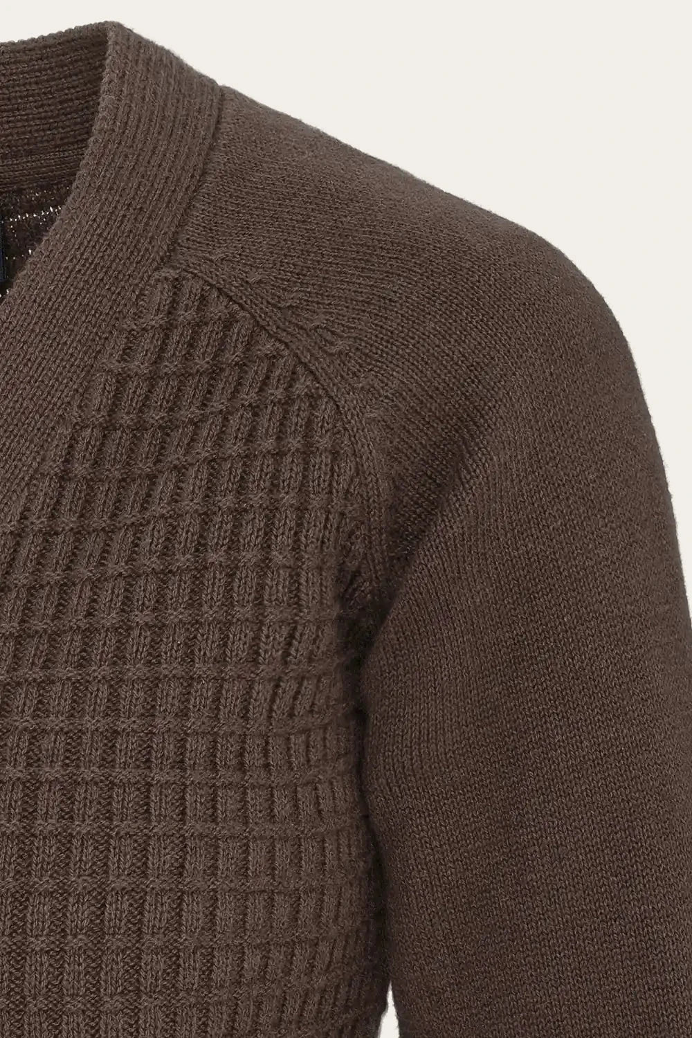 The Cable Knit College Cardigan - Brun cardigan Emmy Design