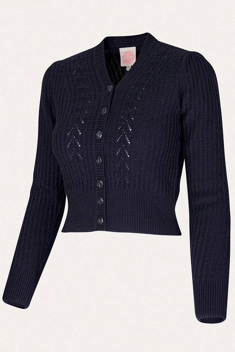 The Scandi Summer Cardi i 'Midnight' navy cardigan Emmy Design