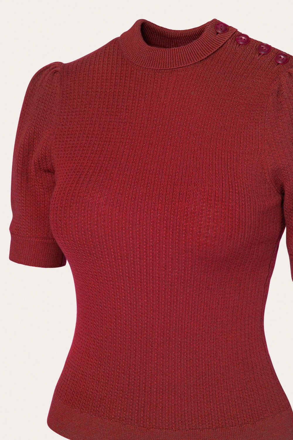 The Top Drawer Top i granatæble rød bluse Emmy Design