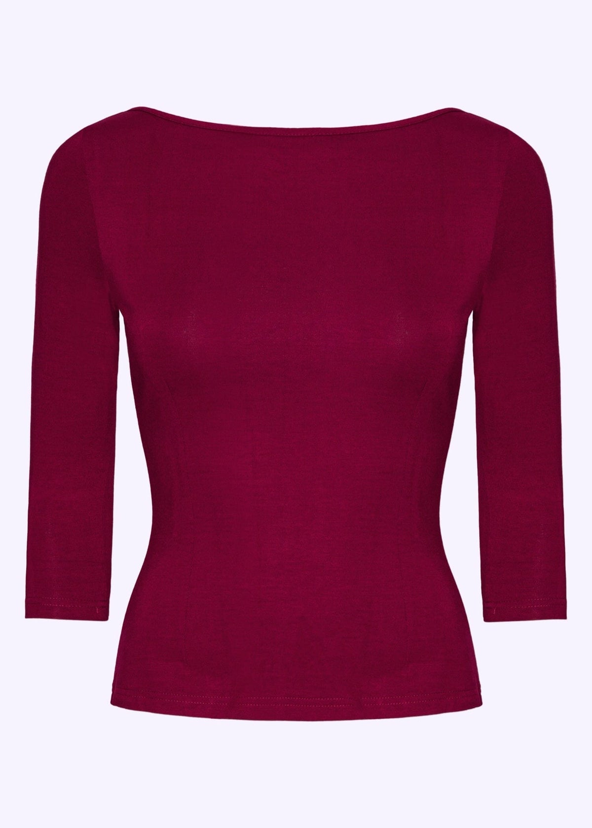 Vendbar boatneck top i magenta - deluxe jersey top Daisy Dapper