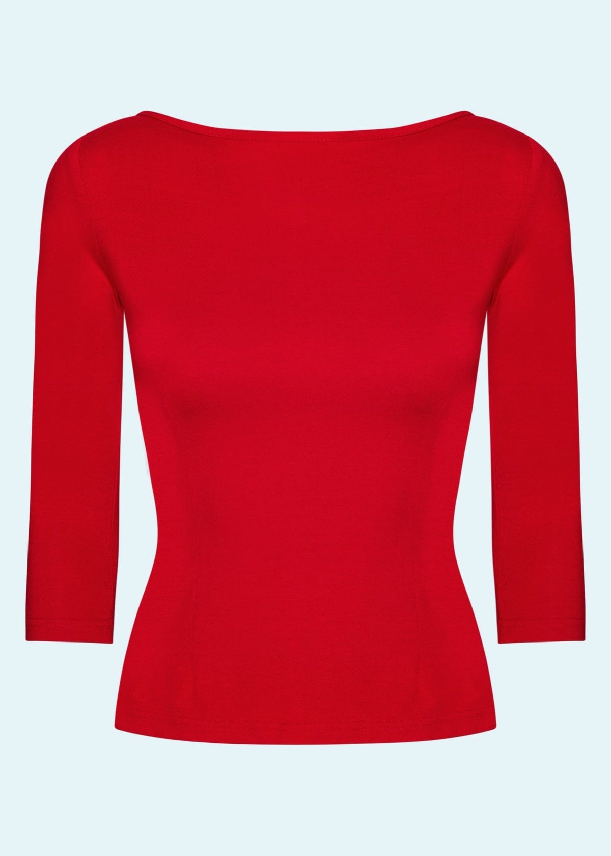Vendbar boatneck top i rød jersey top Daisy Dapper