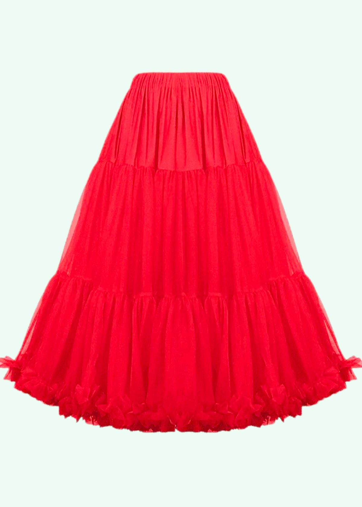 1950'er Petticoat i rød toej mondokaos