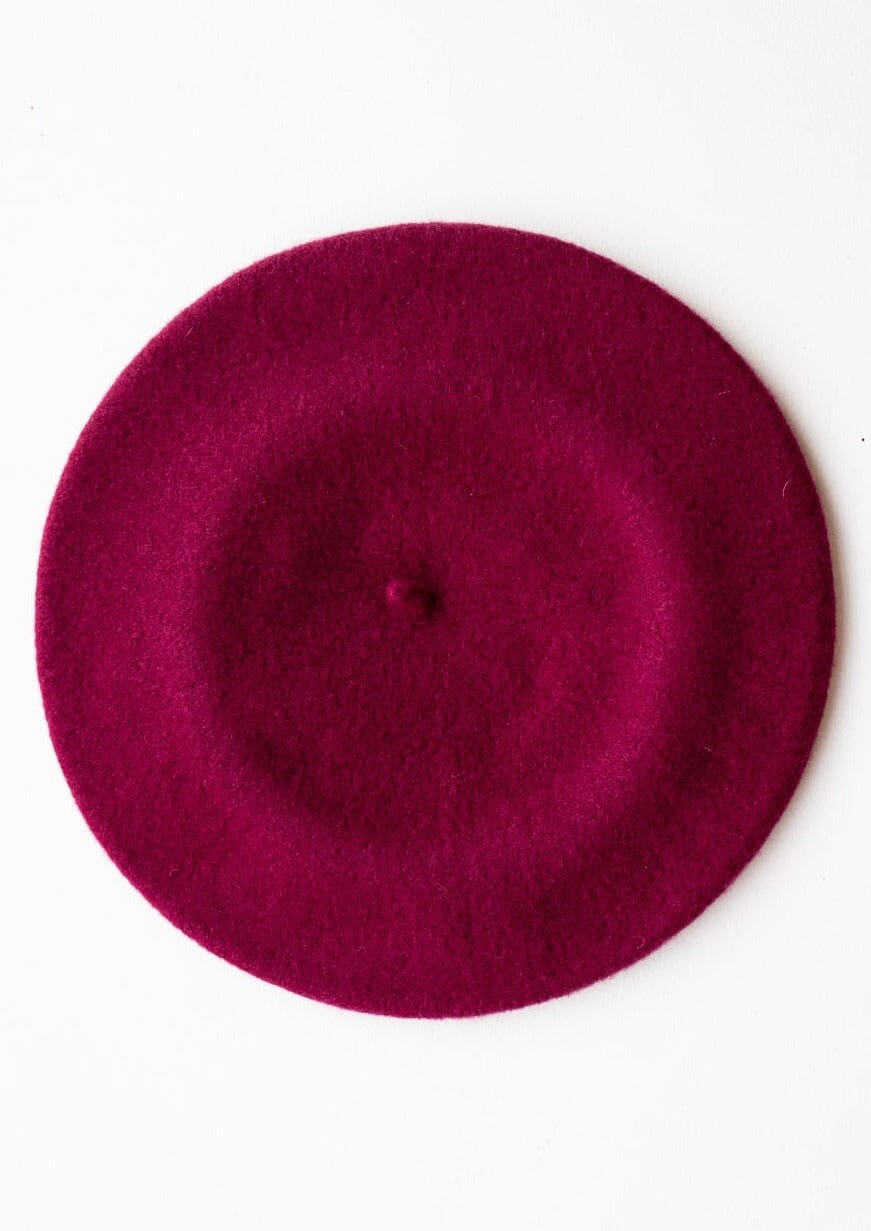 Diefenthal 1905: Klassisk baret i uld, Fuchsia Accessories Diefenthal
