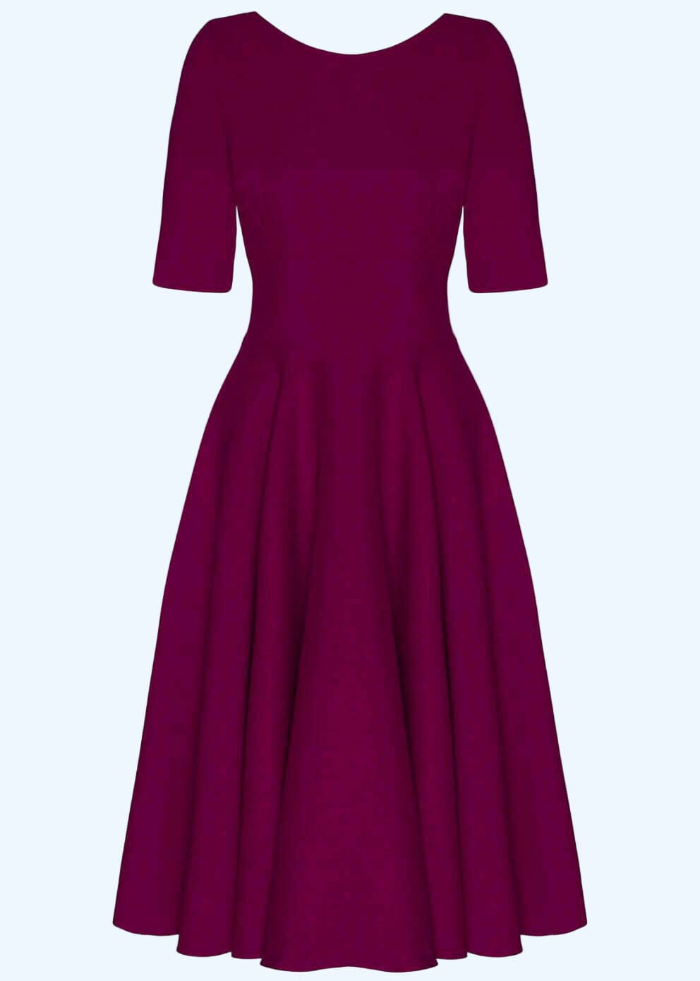 1950'er Hepburn swingkjole - berry swing kjole Pretty Dress Company 