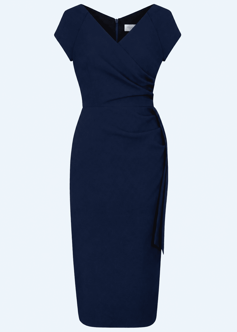 1950'er Hourglass pencil kjole - navy blå pencil kjole Pretty Dress Company 