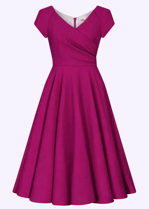 1950'er Hourglass swing kjole - berry swing kjole Pretty Dress Company 