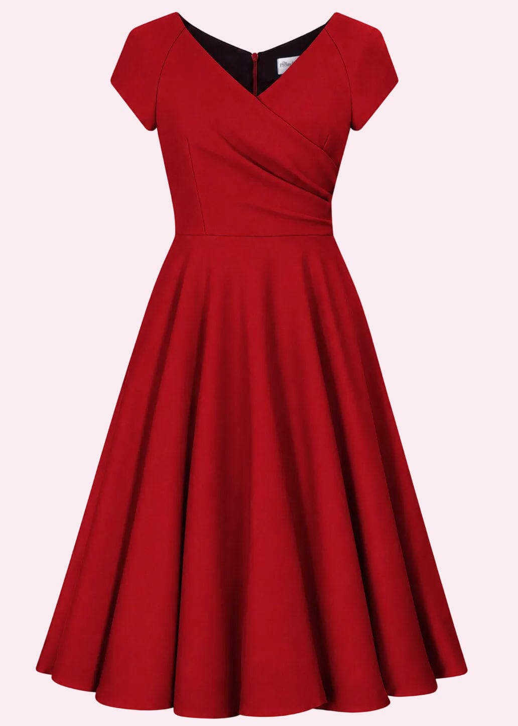 1950'er Hourglass swing kjole - rød swing kjole Pretty Dress Company 