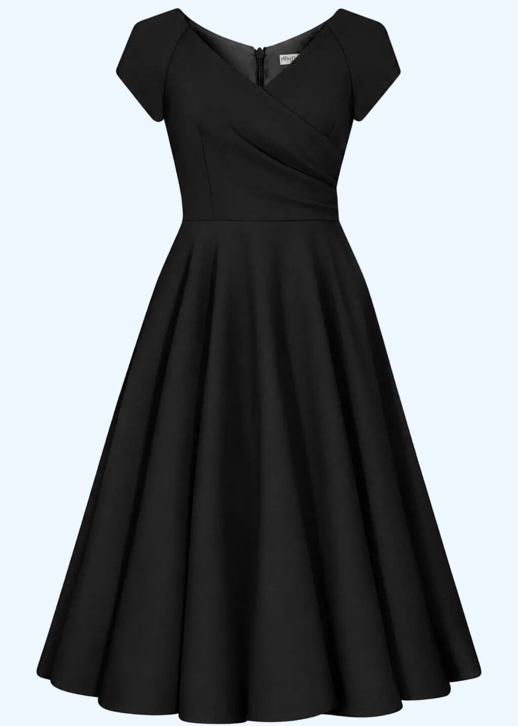 1950'er Hourglass swing kjole - sort swing kjole Pretty Dress Company 