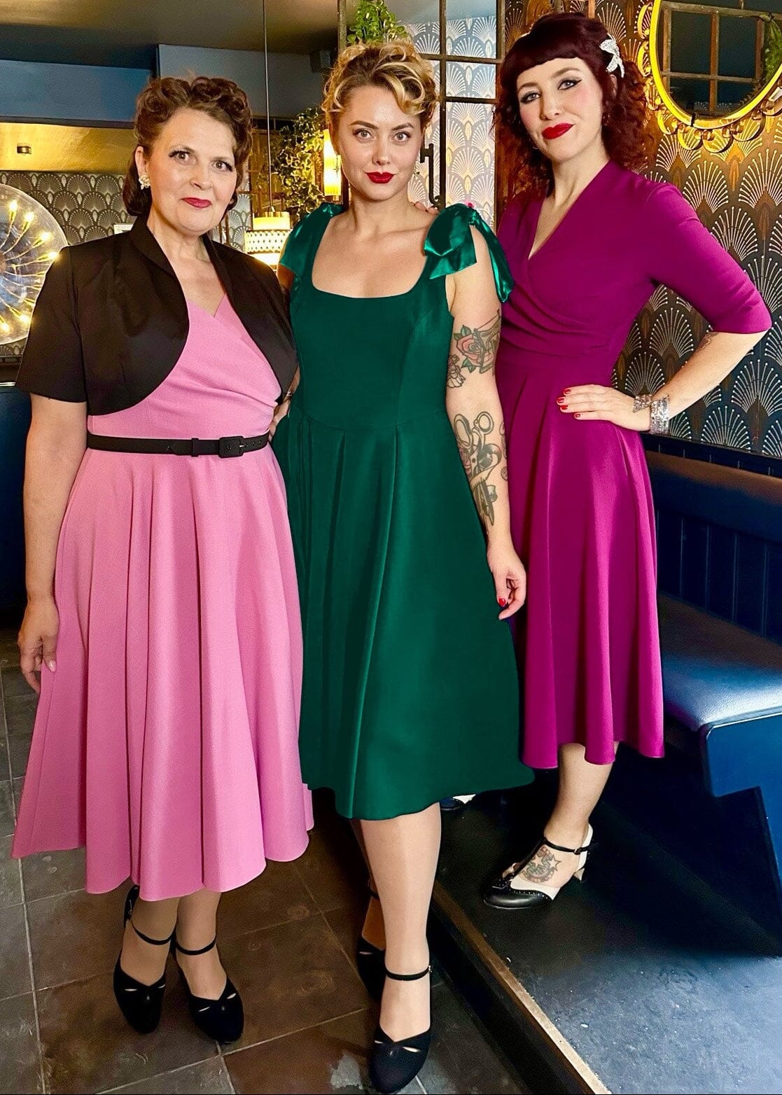 1950'er Josephine swing kjole - grøn swing kjole Pretty Dress Company 