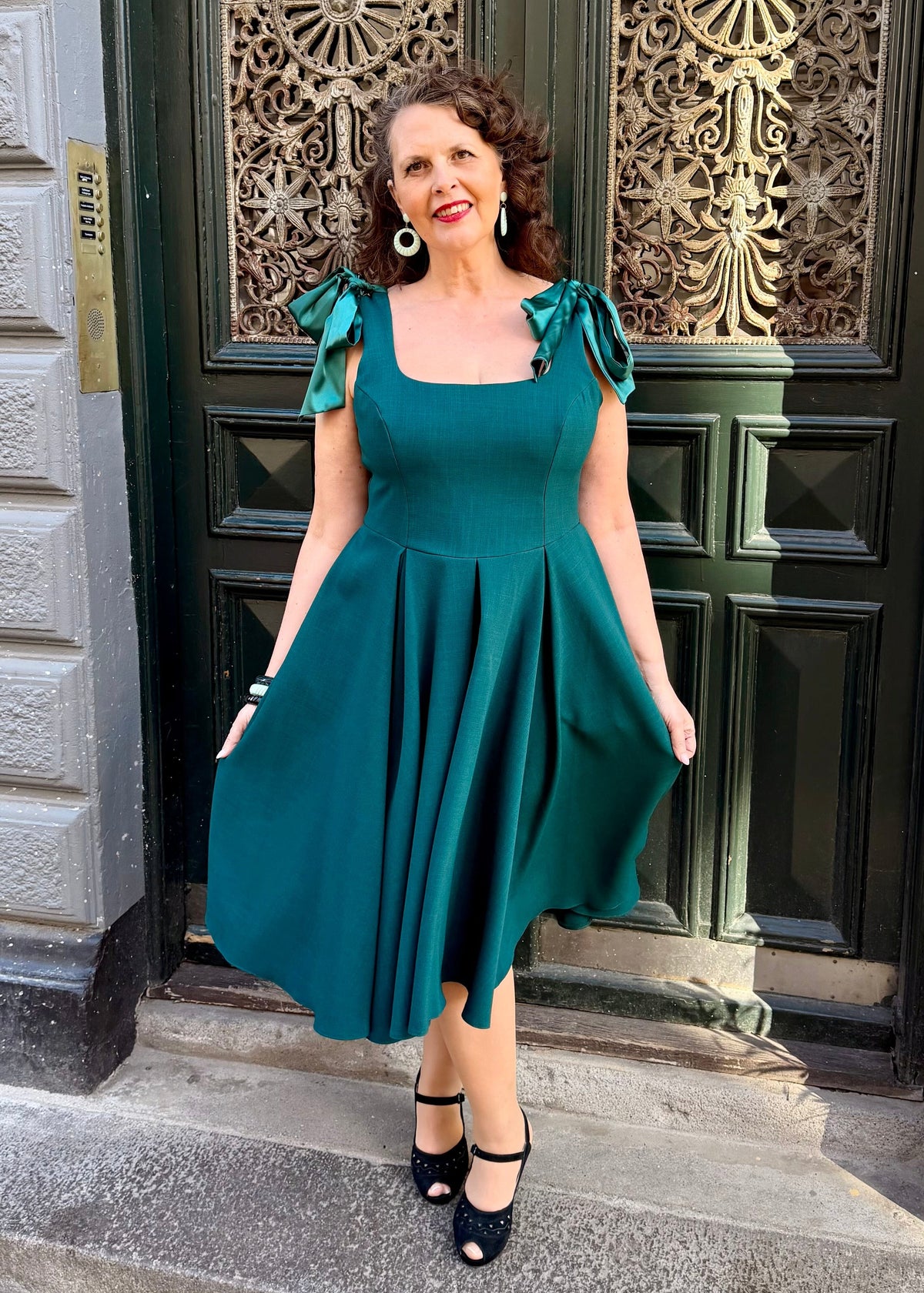1950'er Josephine swing kjole - grøn swing kjole Pretty Dress Company 