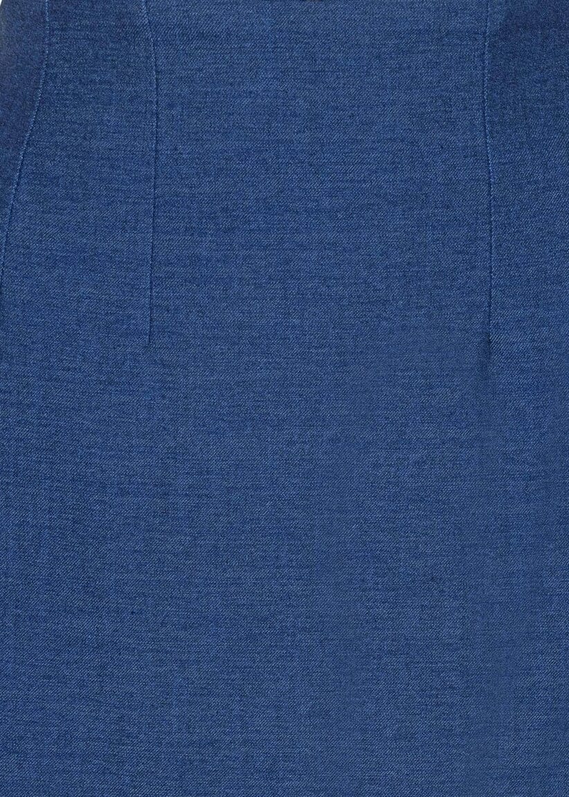 1950'er stils pencilnederdel - blå denim-look pencil nederdel Daisy Dapper 