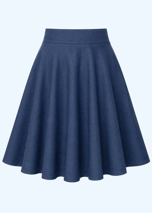 1950'er stils swingnederdel - denimlook swing nederdel Daisy Dapper 