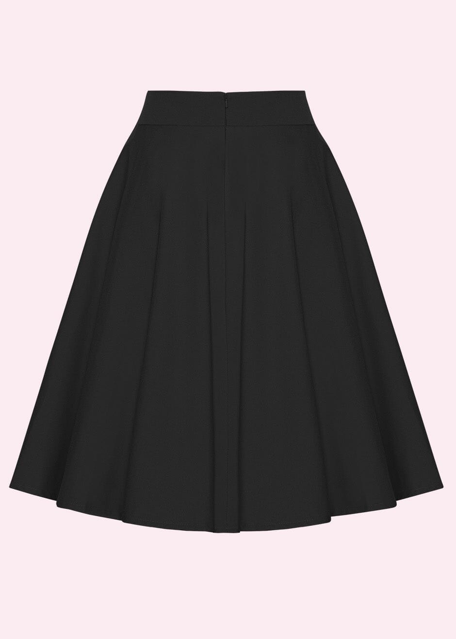 1950'er stils swingnederdel i sort Nederdel Daisy Dapper 