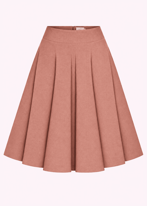 1950'er stils swingnederdel - rose linen look swing nederdel Daisy Dapper 