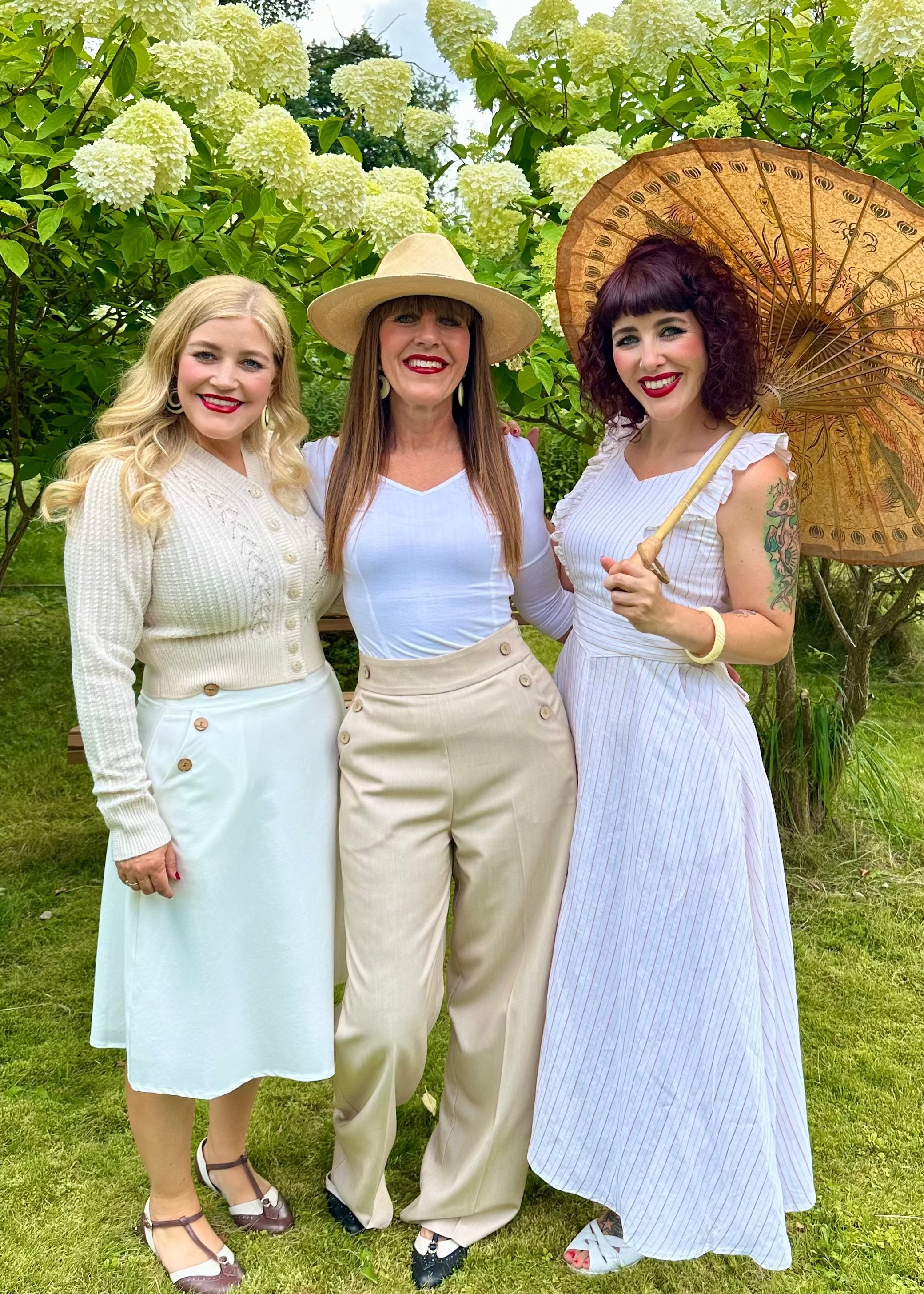 A-line nederdel med knapper i råhvid aline nederdel Daisy Dapper 