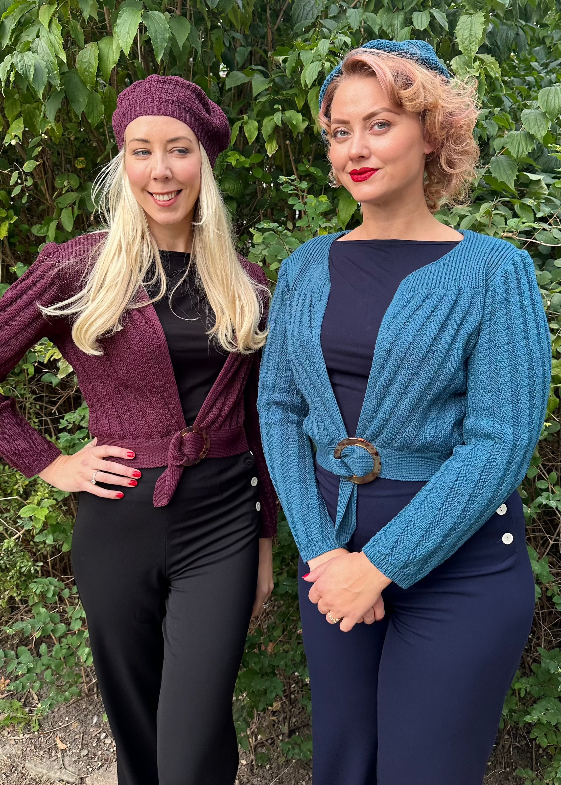 Baret i petroleumsblå strik Accessories House of Foxy 